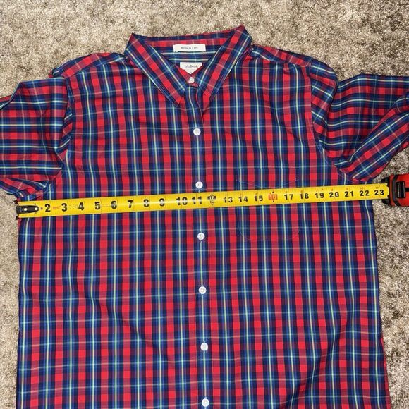 NWT LL Bean Men’s Wrinkle Free Long Sleeve Plaid Button Down Shirt Size Large - Picture 8 of 10